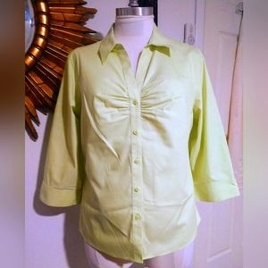 Investments Gold Label green cotton top size 18